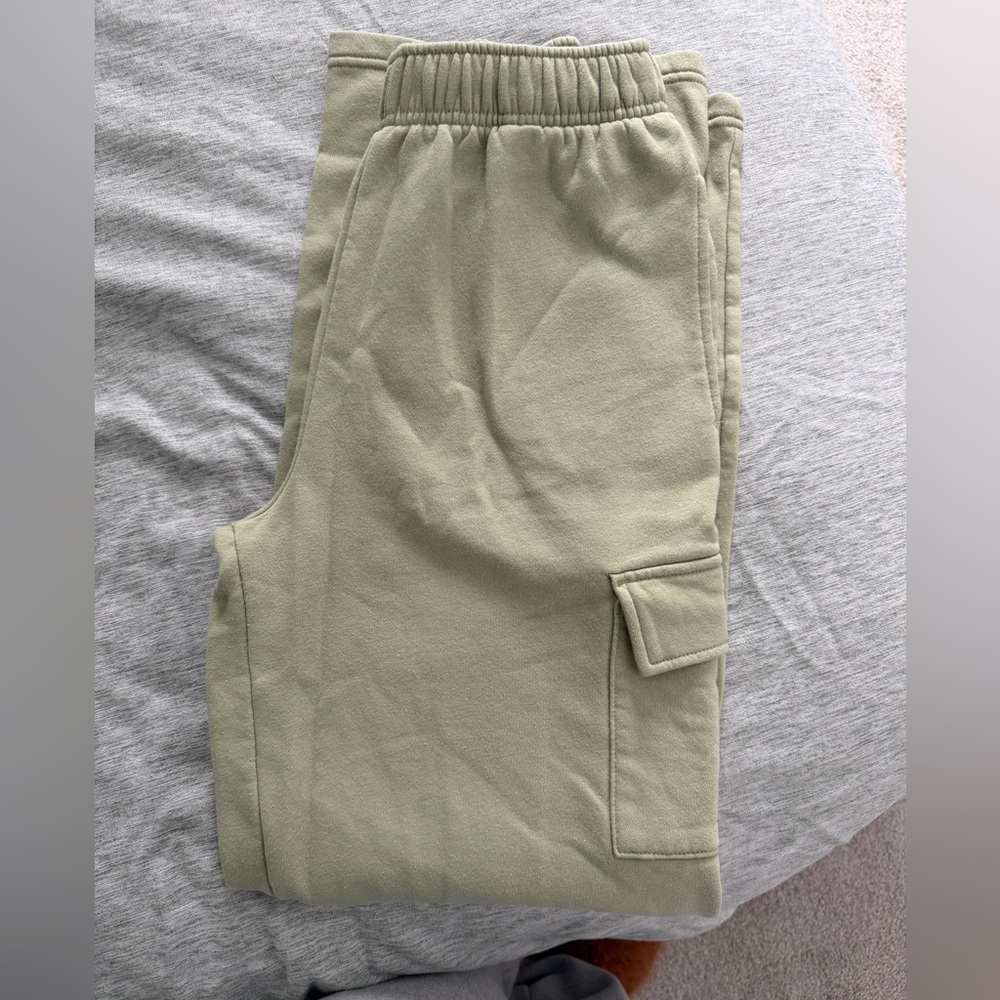 Womens light mint cargo straight leg sweats